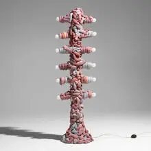James Shaw, Celebration lamp, c. 2019, hand-extruded HDPE