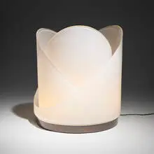 Table lamp, model LT 300 by Carlo Nason, c. 1975, glass, enameled steel, brass, sold Nov 2025