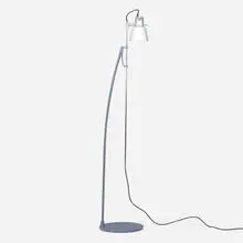 Enzo Mari, Alfiere adjustable floor lamp, c. 1985, powder-coated and chrome-plated steel, brushed aluminum, plastic
