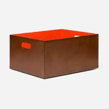 Roy McMakin, Firewood box, c. 2004, enameled and patinated steel