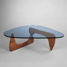 Isamu Noguchi, coffee table, model IN-50, 1944, walnut, glass