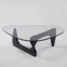 Isamu Noguchi, coffee table, 1945, ebonized birch, glass