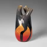 bottle vase by Fulvio Bianconi, 1950s, glass, sold Oct 2001