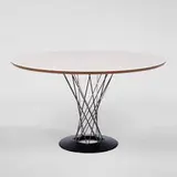 dining table by Isamu Noguchi, 1954, plywood, iron, chrome steel, sold Oct 2001