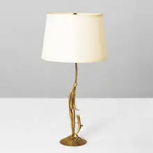 Karl Hagenauer, table lamp, 1930s, brass
