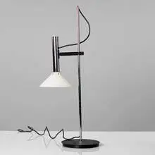 Robert Sonneman, table lamp, 1960s, enameled and chrome-plated metal