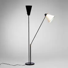 William Wurster, floor lamp, c. 1952, enameled metal