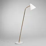 O-luce, floor lamp, brass, enameled aluminum