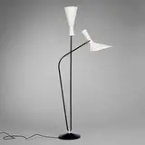 1950s, floor lamp, enameled metal
