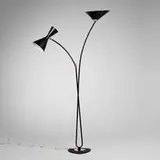 1950s, floor lamp, enameled metal