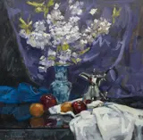 Jack Morrocco, Cherry Blossom with Silver Pot