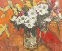 Gordon Bryce Rsa Rsw, Flowers in a Glass Jug