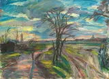 Waldemar Rösler, Vorfrühlingsabend. Vor 1913, Öl auf Leinwand