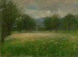 Johann Sperl, Landschaft bei Kutterling, 1907, Öl auf Leinwand
