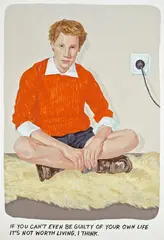Markus Muntean & Adi Rosenblum, Ohne Titel (If you can’t even be guilty of your own life it’s not worth living, I think), 2001, Acryl auf Leinwand