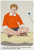 Markus Muntean & Adi Rosenblum, Ohne Titel (If you can’t even be guilty of your own life it’s not worth living, I think), 2001, Acryl auf Leinwand
