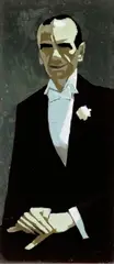 Sir Malcom Sargent by Siegfried Shalom Sebba, 1959, Öl hinter Perspex, unter weißes Holzpassepartout montiert, sold Dec 2007