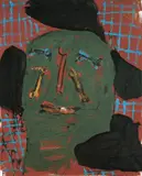 Markus Lüpertz, Männer ohne Frauen – Parsifal, 1995, Öl auf Leinwand