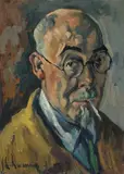 Heinrich Nauen, Selbstbildnis mit Zigarette