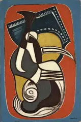 Composition by Auguste Herbin, 1925, Öl auf Leinwand, sold Nov 2009