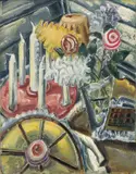 Paul Kleinschmidt, Geburtstagsstilleben, 1933, Öl auf Leinwand