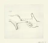 Bruce Nauman, Untitled“ (Fingers and Holes), 1994, Folge von 7 Radierungen, jeweils auf Velin