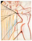 Francesco Clemente, Red, 1998, Pastell auf Rives-Velin