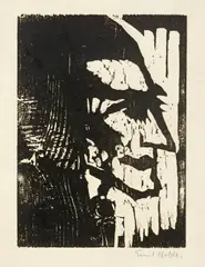Junger Mann by Emil Nolde, 1917, Holzschnitt auf Velin (Prägestempel: Fanta), sold Nov 2008