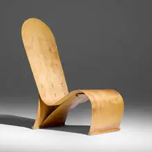 Herbert von Thaden, Plywood chair, 1947, molded plywood