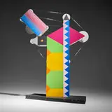Peter Shire, Untitled (from Skyhook Series), 1987, acrylic on wood, springs, wire