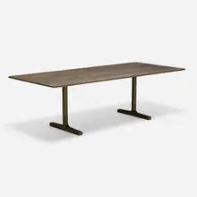 Bddw, Bronze Trestle dining table, 2001 / 2015, beech, bronze