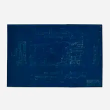 Richard Neutra, Blueprint for the Kelton Apartments, Westwood, CA, 1948, blueprint