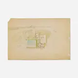 Richard Neutra, Architectural color rendering for the Adolph Brown Residence, Malibu