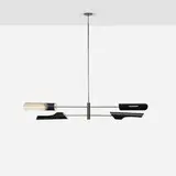 David Weeks, Torroja Cross chandelier, model 425, 2011, powder-coated aluminum and steel, chrome-plated steel