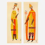Evelyn Ackerman, King and Queen tapestries, set of two