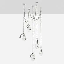 Lindsey Adelman, Clamp lights model CL.01.01, set of five, 2015, glass, steel