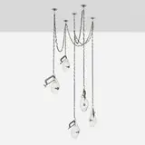Lindsey Adelman, Clamp lights model CL.01.01, set of five, 2015, glass, steel