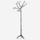 Diego Giacometti, Tree with owl coatrack, c. 1985, patinated bronze
