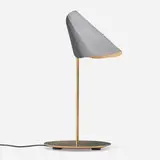 Man Ray, Rue Férou table lamp, 1972, 24k gold-plated steel, paper shade