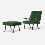 Ignazio Gardella, Digamma lounge chair and ottoman