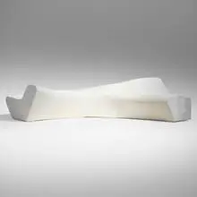 Zaha Hadid, Moraine sofa, 2000, fireproof foam, pony leather upholstery