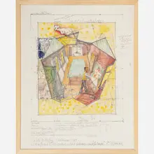 Anthony Green, 2nd Working Drawing for La Salle de Ping-Pong, United Kingdom