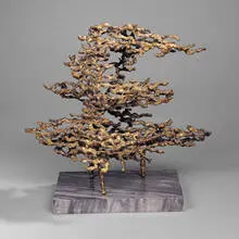 John Rood, Wind in Trees, 1960, bronze, marble