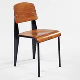Standard chair by Jean Prouvé, 1951-52, bent steel, birch, sold Oct 2001