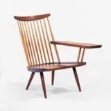 George Nakashima, lounge chair with slab arm