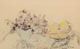 Paul Maze, Still Life with Apples and Flowers