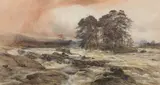 Paul Jacob Naftel, The Dochart in spate, Killin