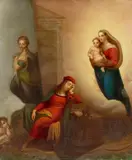 Raffaels Traum by Franz und Johannes Riepenhausen, 1822, Öl auf Leinwand, sold Jun 2022