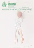 Martin Kippenberger, Ohne Titel (Hotel Drawing), 1991, Farb- und Bleistift auf Papier