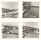 Ed Ruscha, Rooftops“ (Roof Top View #2, 3, 4, 5), 1961, 4-teilige Fotoarbeit: jeweils Silbergelatineabzug auf festem Karton